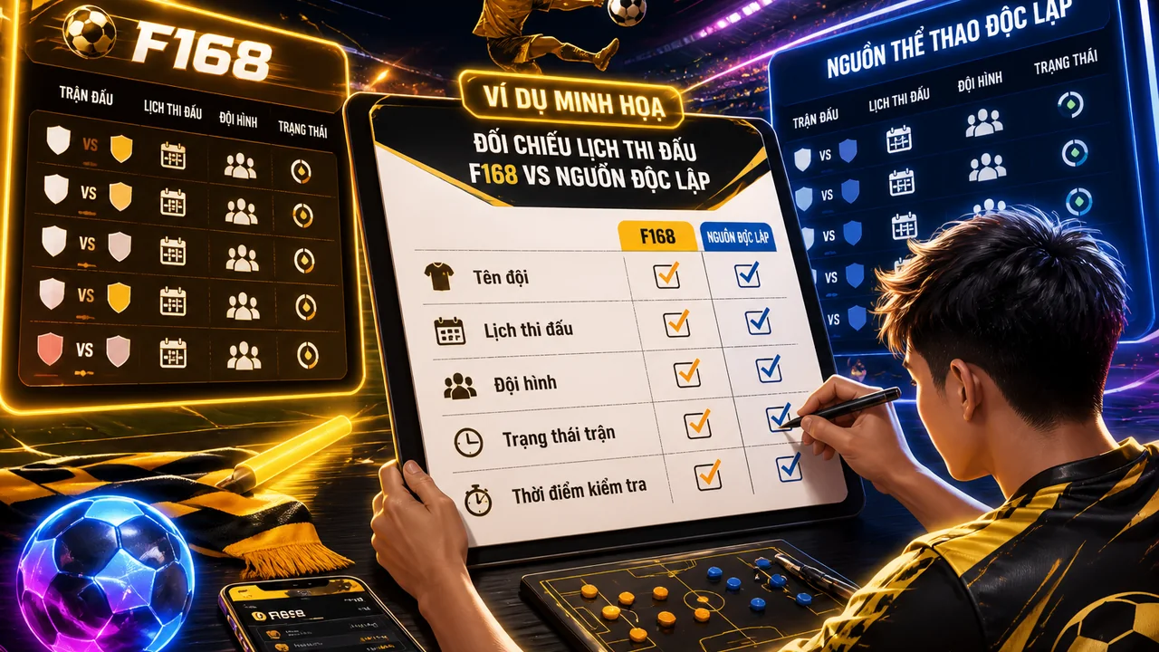 Checklist kiểm tra lịch thi đấu và đội hình trên f168 trước khi xem